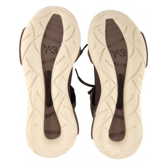 Y-3 Adidas Qasa High Sneaker 40 7 Mens Brown Cream Yohji Yamamoto New - Picture 7 of 11